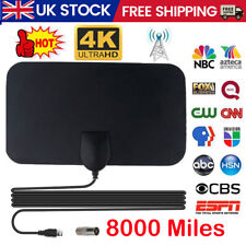 8000 Miles Indoor TV antenna Ariel Freeview Digital 4K HD TV Portable Aerial UK