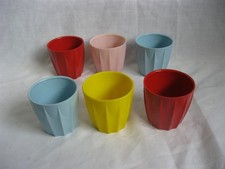 Set 6x 1950s  Ribbed Textured