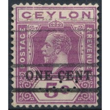 Kgv surch ceylon - surch, 1c