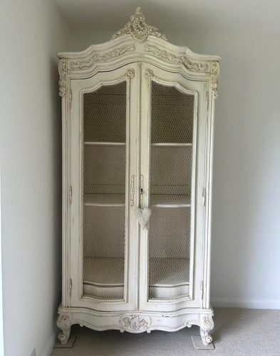 Armoire shabby chic white 2 - armoire,,