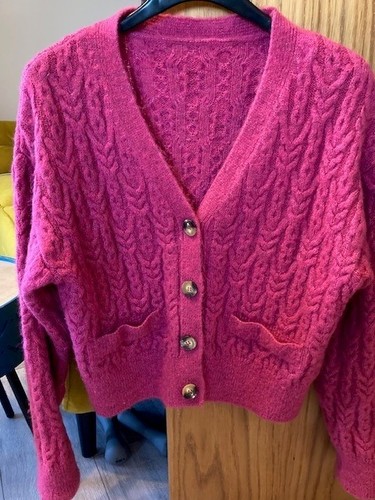 Zara pink warm cardigan - pink,