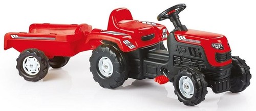 Dolu red tractor - red, trailer