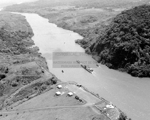 Aerial view panama canal - panama,