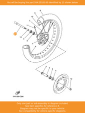 YAMAHA Axle, Wheel, 5VK-25181-00 OEM XT660Z XT660X XT660R