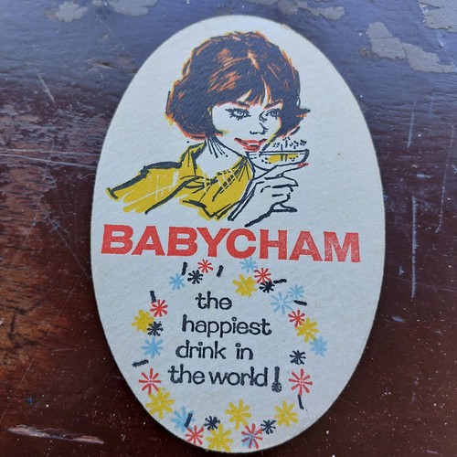 Babycham beer mat showerings - babycham,