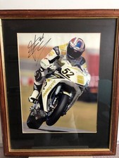 Framed photograph of James Toseland signed 