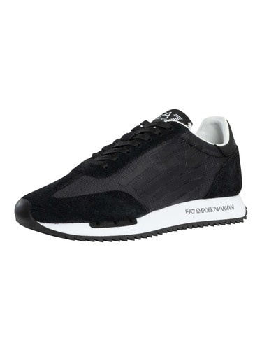 Ea7 big logo mesh trainers - logo,