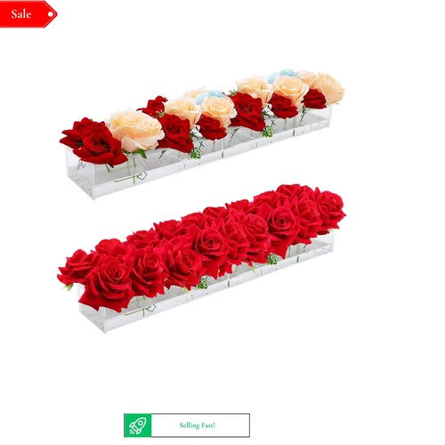Pack clear acrylic flower - clear,