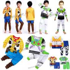 2PCS Kids Girls Boys Toys Story Woody Jessie Buzz Pyjamas Nightwear Pjs Set UK
