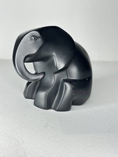 COALPORT Collectables I’m Tired Elephant Figure Sculpture in Black Silky Basalt 