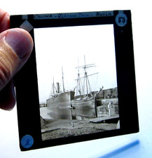 Glasson Dock near Lancaster antique photo magic lantern slide #1035