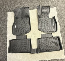 3W For BMW iX1 U11 2023-2025 Liner All Weather Tailored TPE Car Floor Mats Black