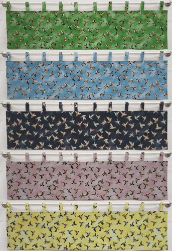 Hummingbirds tab top valances - tab,