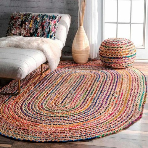Oval rug 100 natural jute - ,