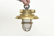 Vintage old brass ships lamp