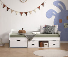 London Cabin Day Bed - White Kids Bed with Underbed Storage
