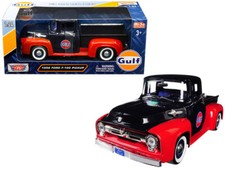 1956 Ford F-100 Pickup Truck "Gulf" Dark Blue and Red 1/24