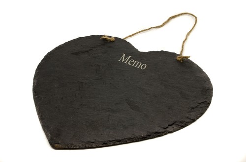 Shabby chic slate heart - chic,