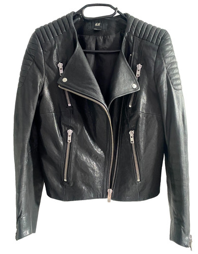 Real leather biker jacket - leather,