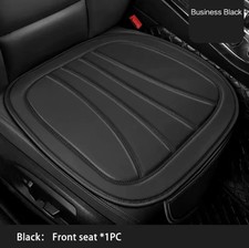2PCS PU Leather Car Seat Cushion Pads Black Front Seat Covers Universal