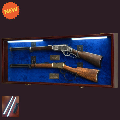 Gun display case double - gun,