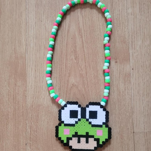 Keroppi mushroom perler hama - keroppi,