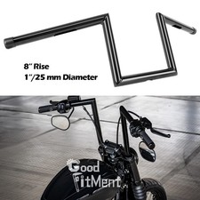 8" Rise 1 inch Motorcycle Handlebar Z-Bar For Harley Road Street Glide CVO Dyna
