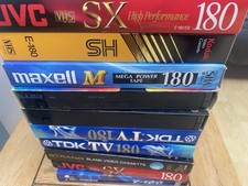 20 Used 3 Hour (180 Minutes) Video Tapes Cassettes, Mixed High End Makes