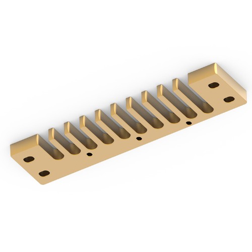 Aluminum alloy comb - aluminum, harmonica