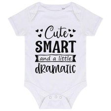 “Cute smart and a little bit dramatic” Baby Vest bodysuit 