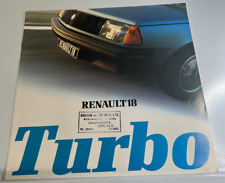 1980 Renault 18 Turbo Car Sales brochure