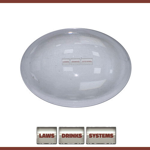 Clear acrylic fish eye badge - clear,