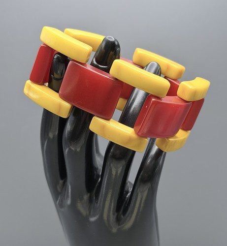Vintage art deco yellow - art, red