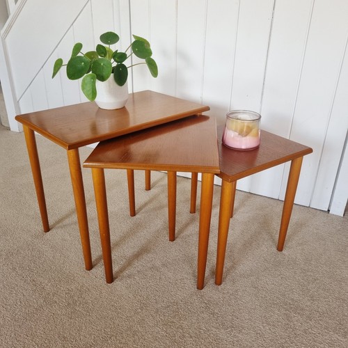 Mid century teak nest - teak,