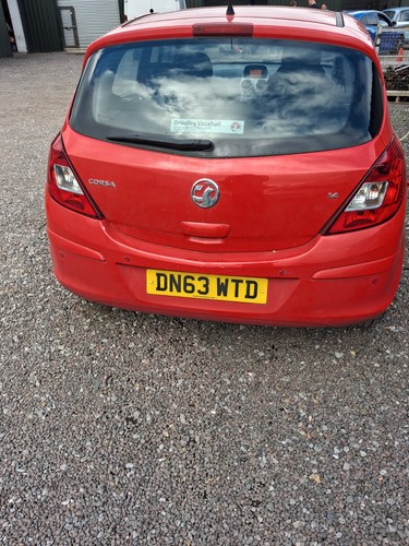 Vauxhall corsa red rear - d,