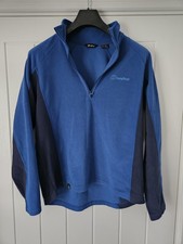 Berghaus Polartec 1/4 Zip Fleece Men's Large Hiking Walking Mountaineering Blue