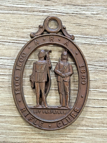 Antique nra rifle clubs bronze - antique,