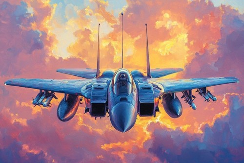 Military style jet plane - military,