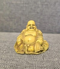 Vintage Retro Miniature Soapstone Buddha Ornament Figurine - 4cm Tall