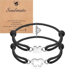 CheersLife Couple Bracelets, Love Magnetic Bracelet Valentine's Day Christmas