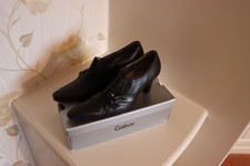 GABOR Ladies Black Leather Wag shoes
