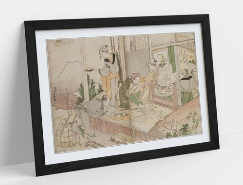 Hokusai untitled family scene - hokusai,,