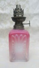 Kerosene Lamp Opalescent Glass Opaline Oil Lamp Colored Pink