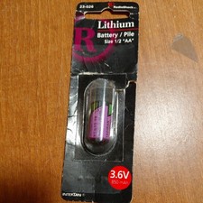 Tadiran Lithium Thionyl Chloride 3.6V, 1/2 AA Battery High Energy 