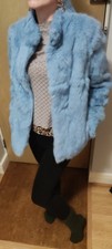 Natural Rabbit Fur Coat Women.  Size 8.  Coney.  Barely used.