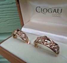 Welsh Clogau Gold Earrings 9ct Yellow & Rose Gold WIDE Tree Of Life Pierced 2003