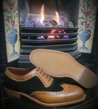 Loake Blue Suede & Tan Leather