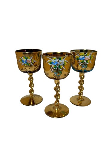 Set vintage gold enamel - of, 3