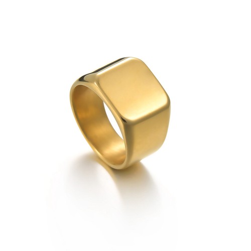 Silver signet ring chunky - signet,