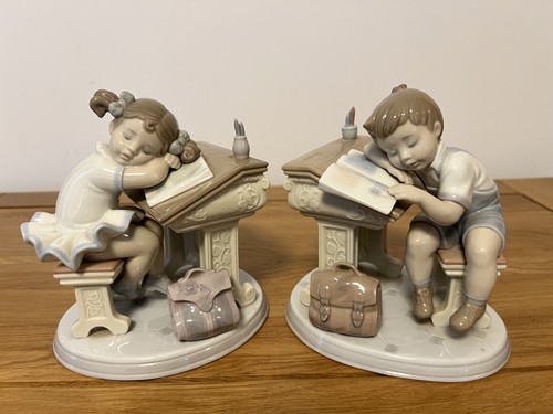 Lladro 6801 6802 waiting - lladro,